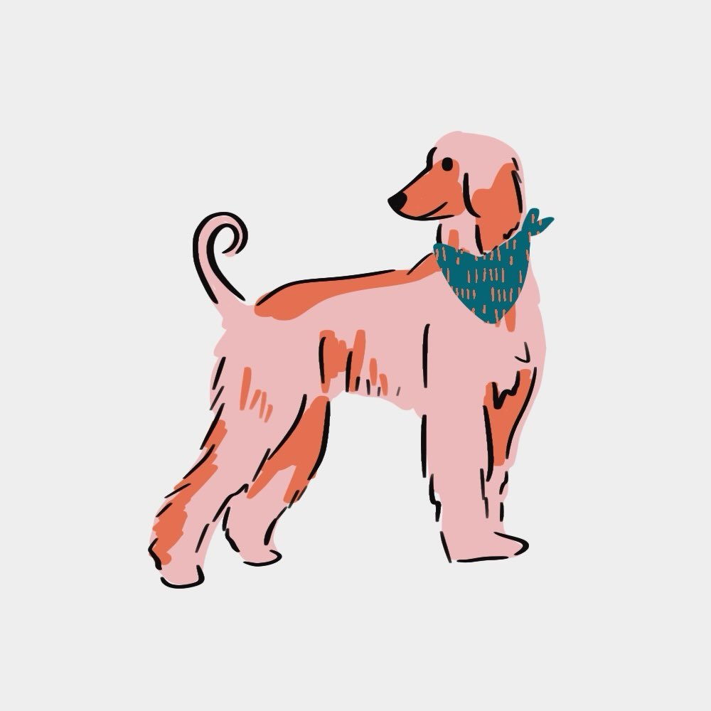 So much for posting a dog drawing each week! 🤪 This spring I have been working hard with Toyota on their summer festival tents and designs which has been a huge project. Add to that homeschooling my kiddo and phew! Time got away from me. Thankfully,