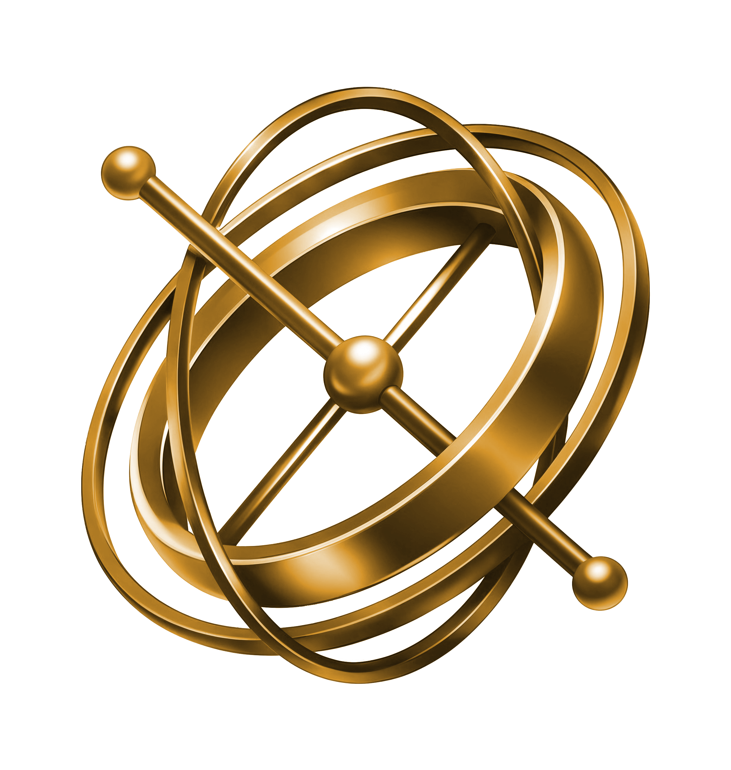 Golden Gyroscope spinning represents the maximum orientation, gravity, scaling, and bounding box capabilities of OA Pro, the Orientation Automator for Professionals, developed by gruntWAVE - The Grunt Work Eliminators