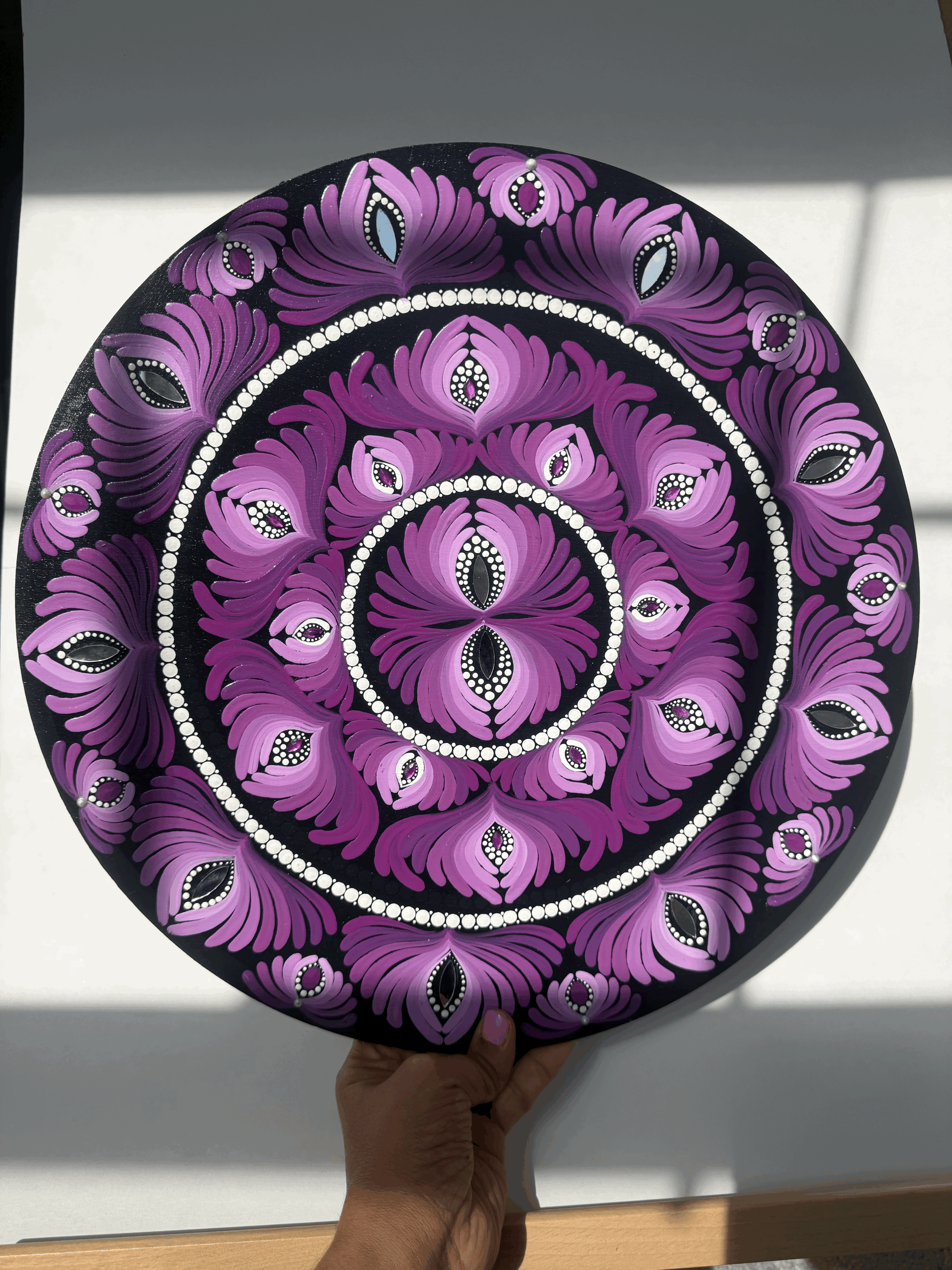 18” Dot Mandala Painting | Sacred Geometry Home Decor for Calm & Balance | Gift | Home Decor