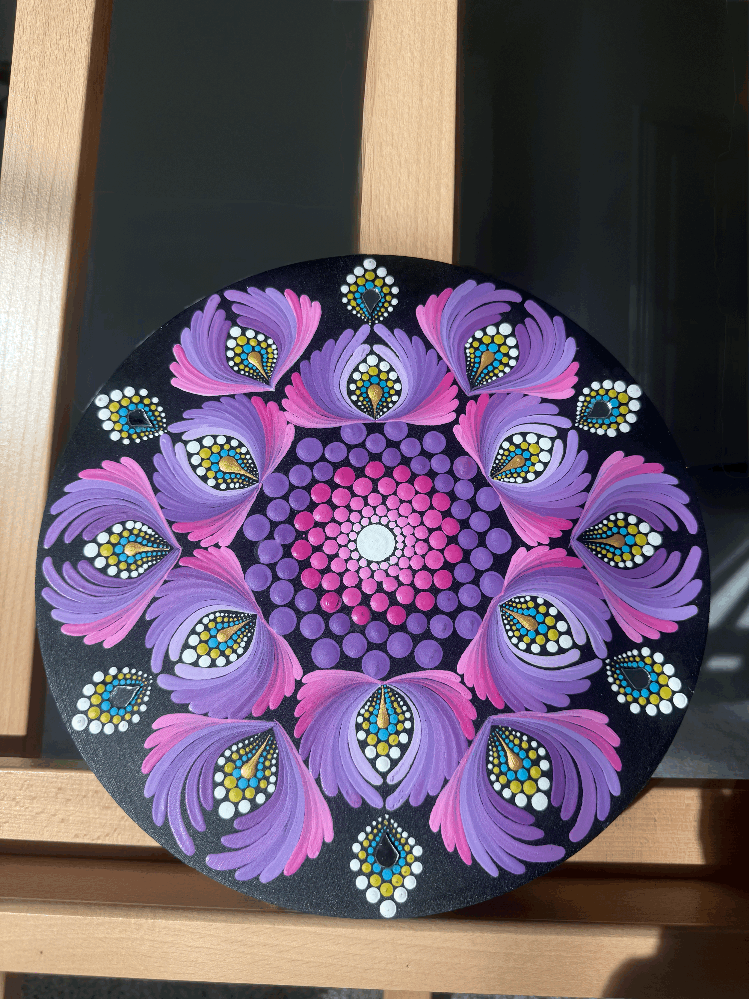 10"  Hand-Painted Dot Mandala Art | Wall art | Personalized gift | Home Decor | Sacred Geometry Wall Art