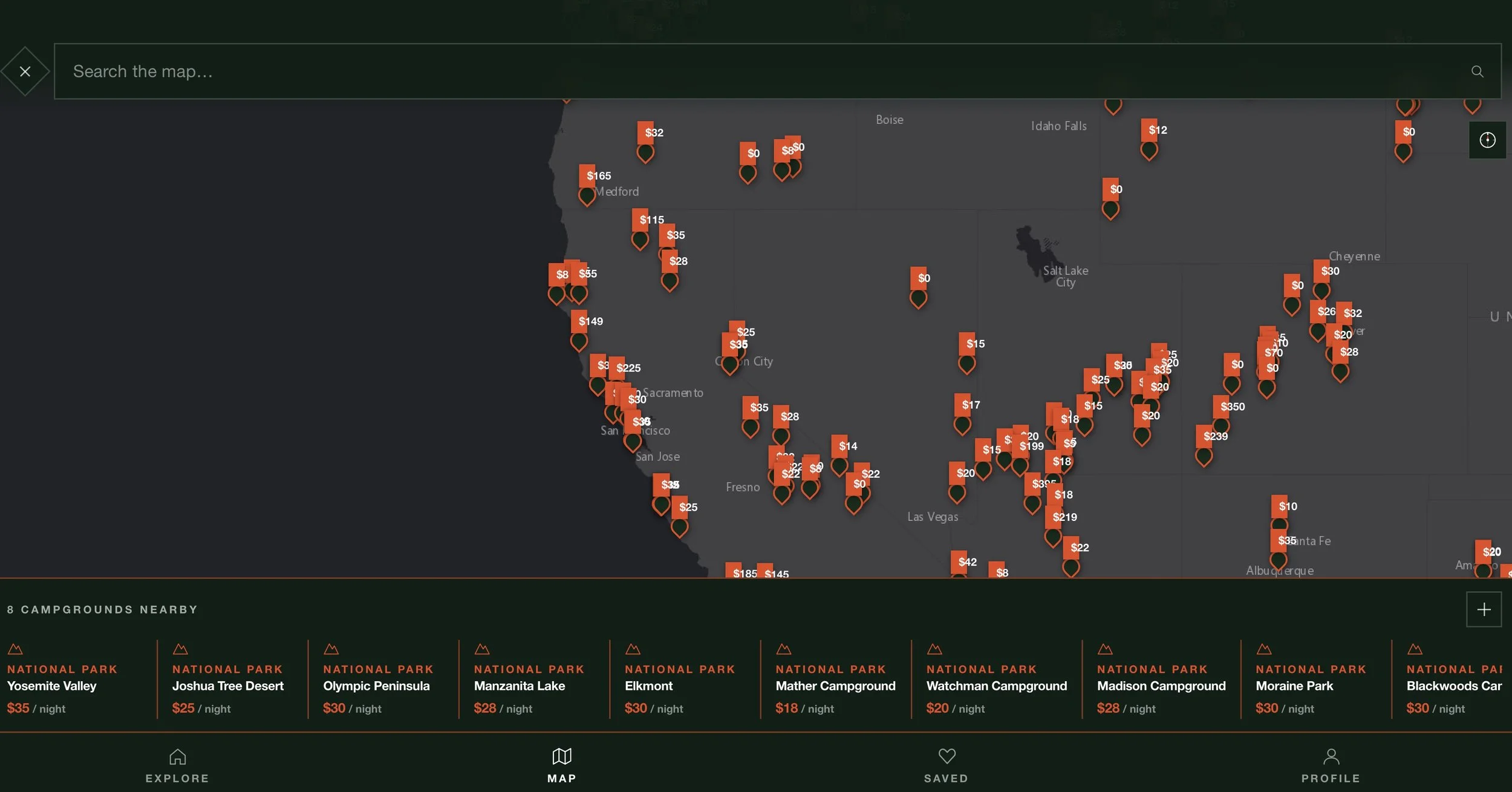The map of live, available sites is growing every day.