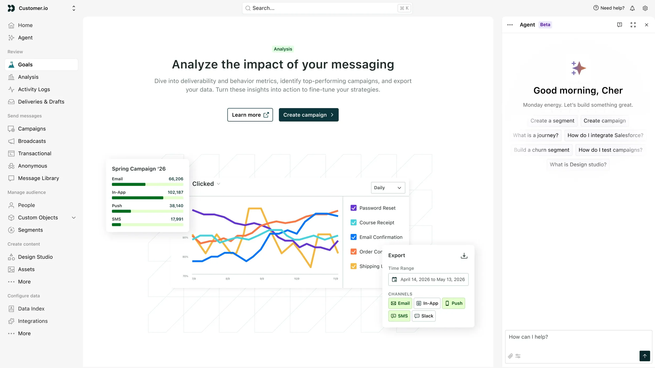 An overhaul of Analytics included a better system cohesion, brand alignment, and easy stats to read at a glance.