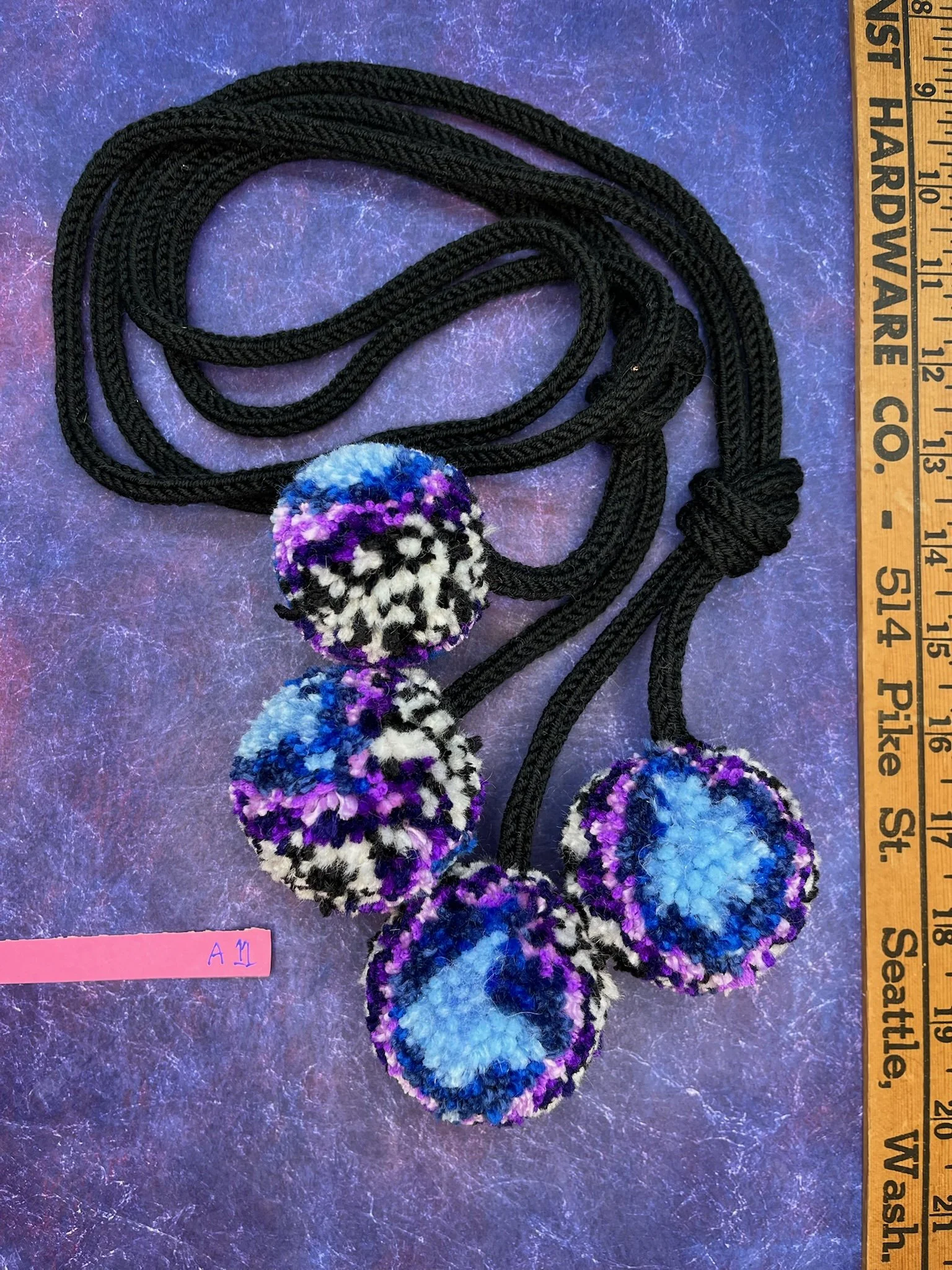 firecracker pompom scarf A9