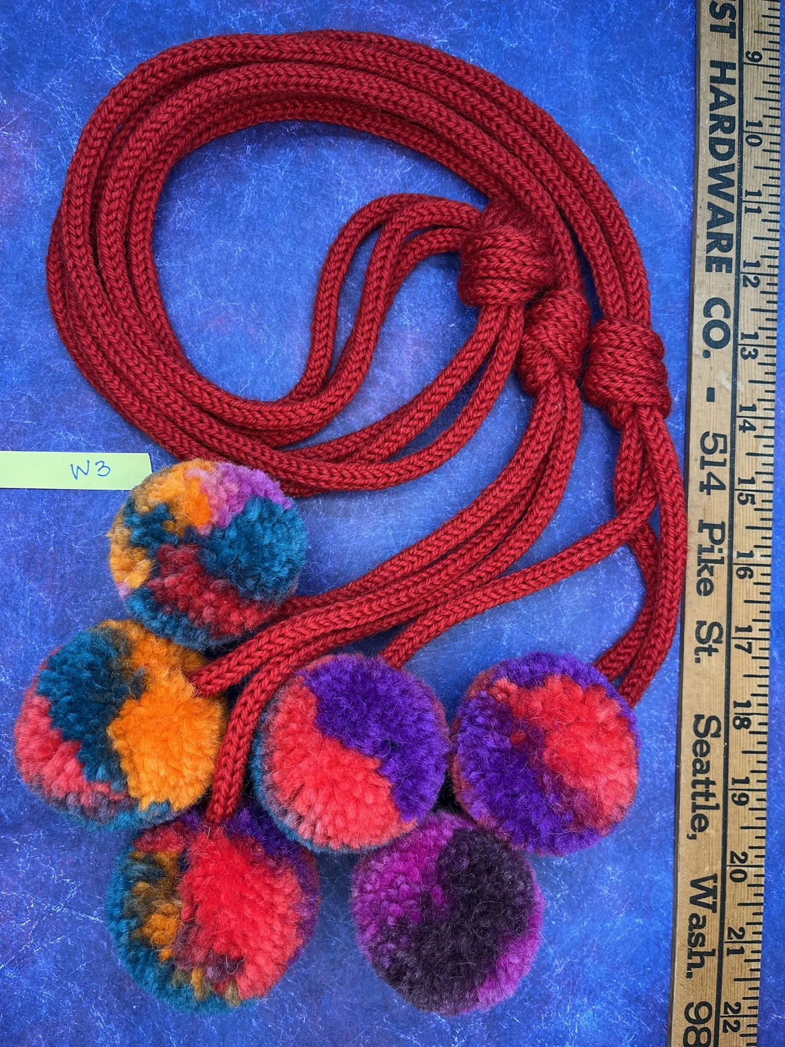 Everything is coming up roses pompom scarf W3