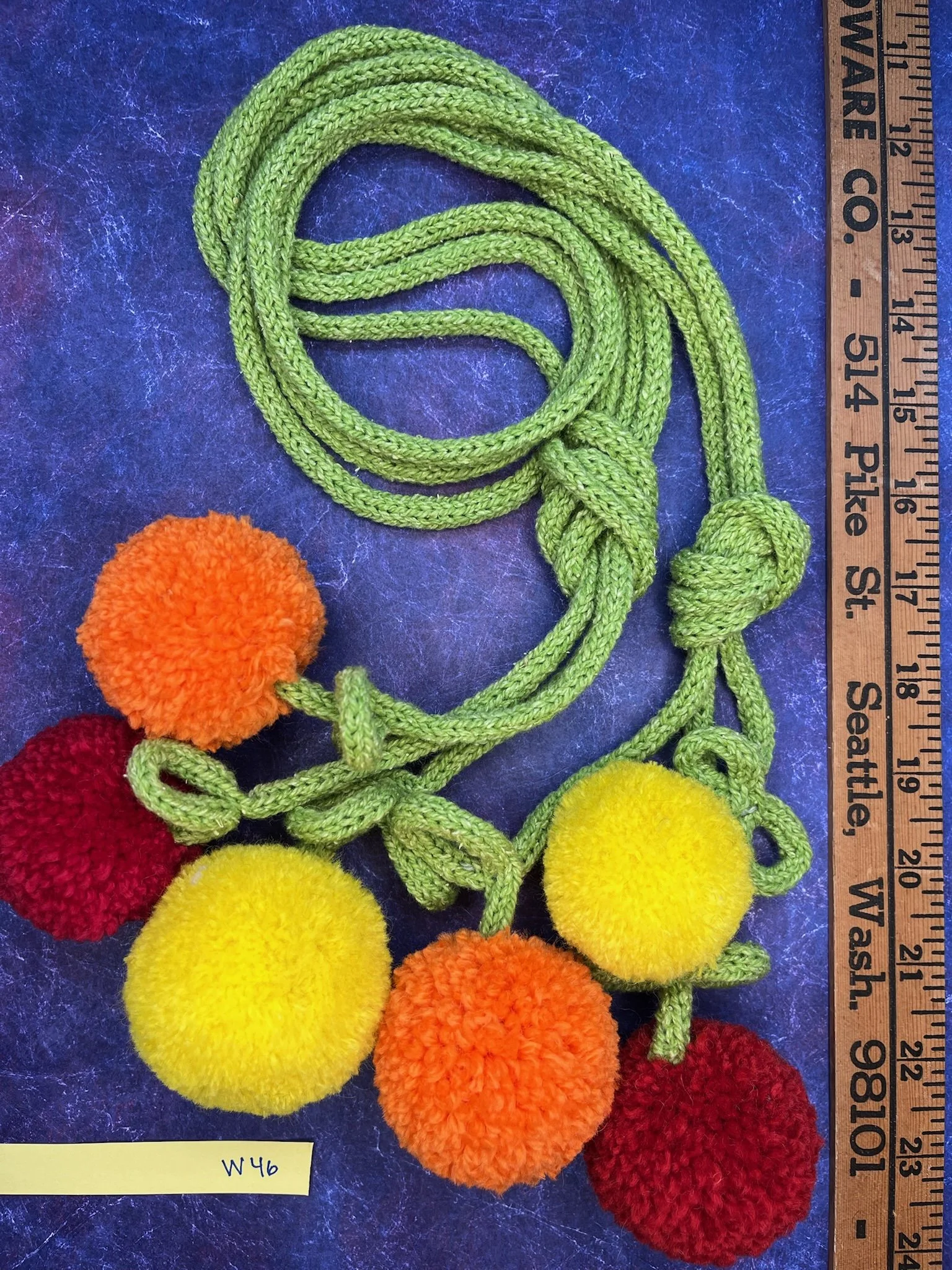 Fruit Pompom Scarf W46