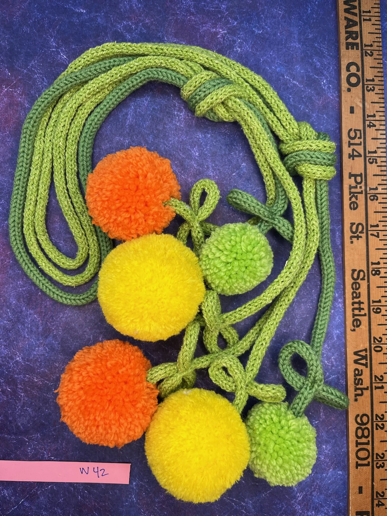 citrus trio pompom scarf W42