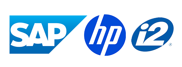 Logos for SAP, HP, and i2 Technologies
