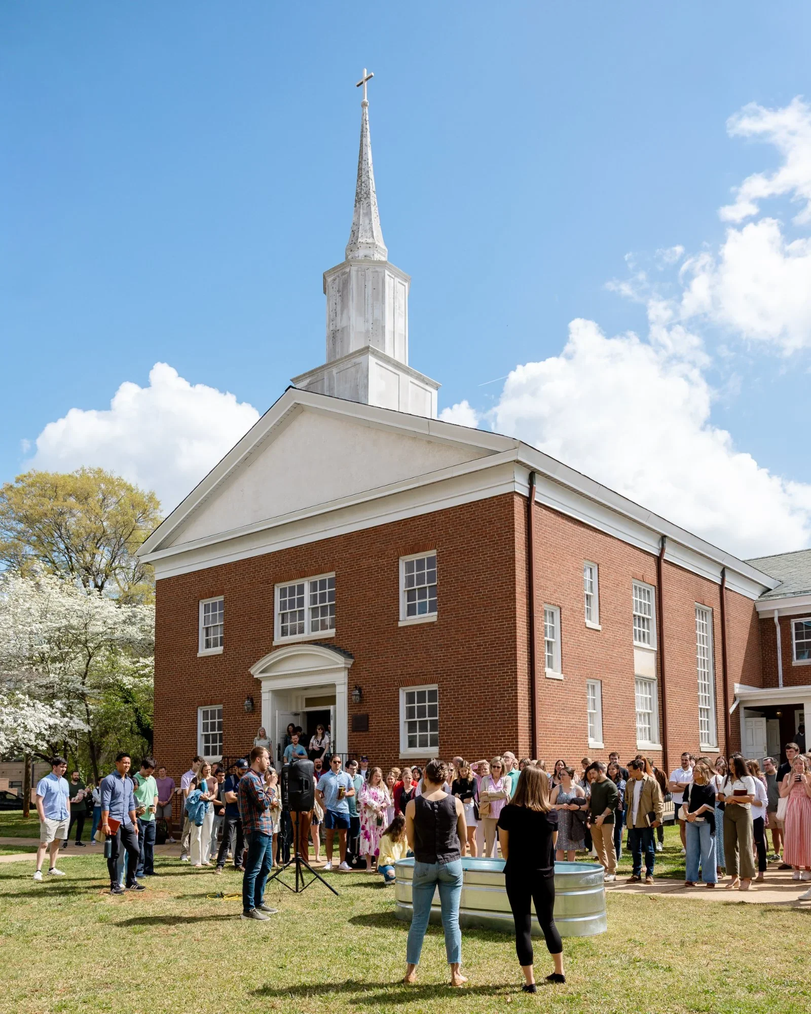 outdoor baptism in South End Charlotte