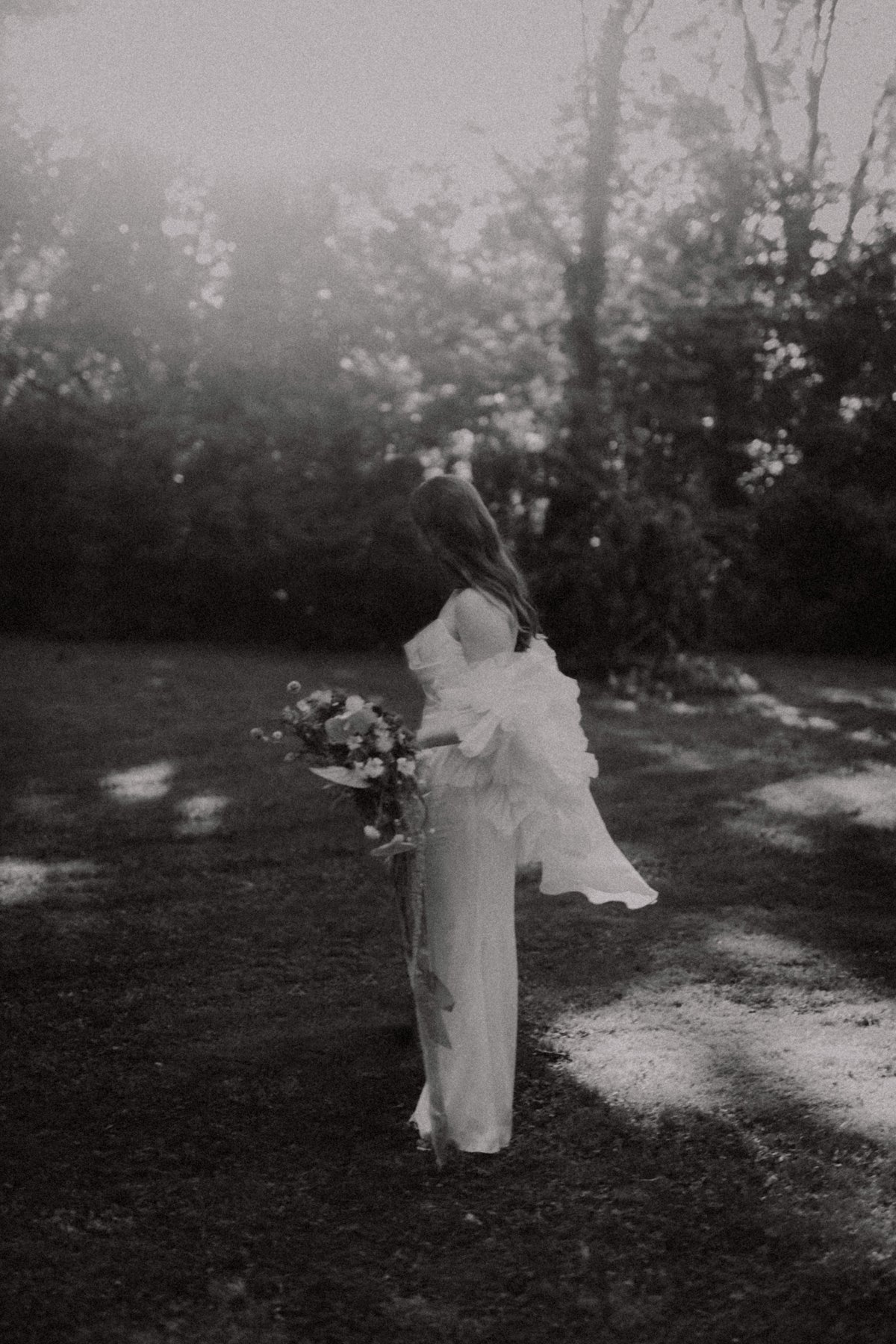 Fashion forward editorial bridal portrait