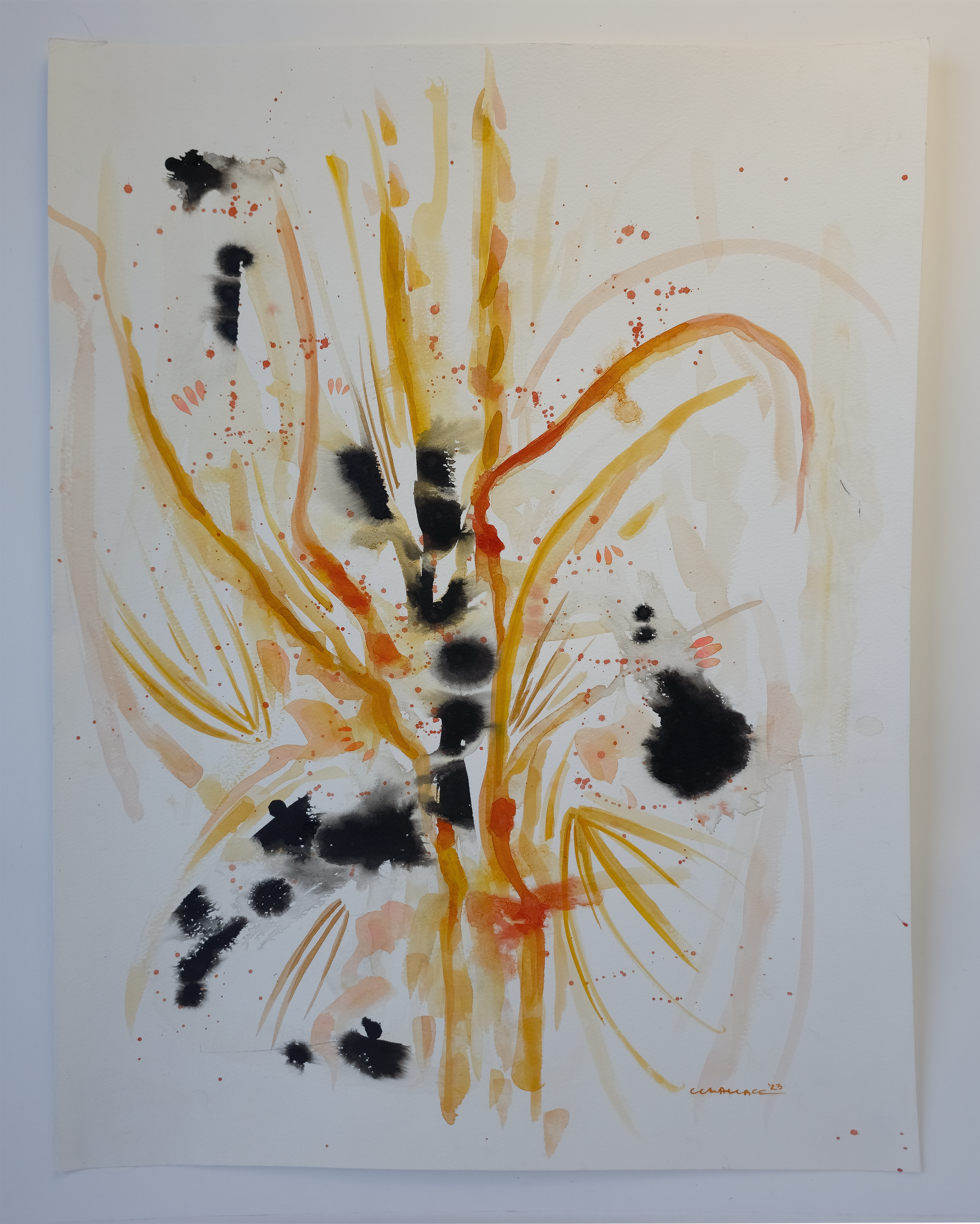 Mixed media work by Caroline C Wallace_HARVEST_STRAW