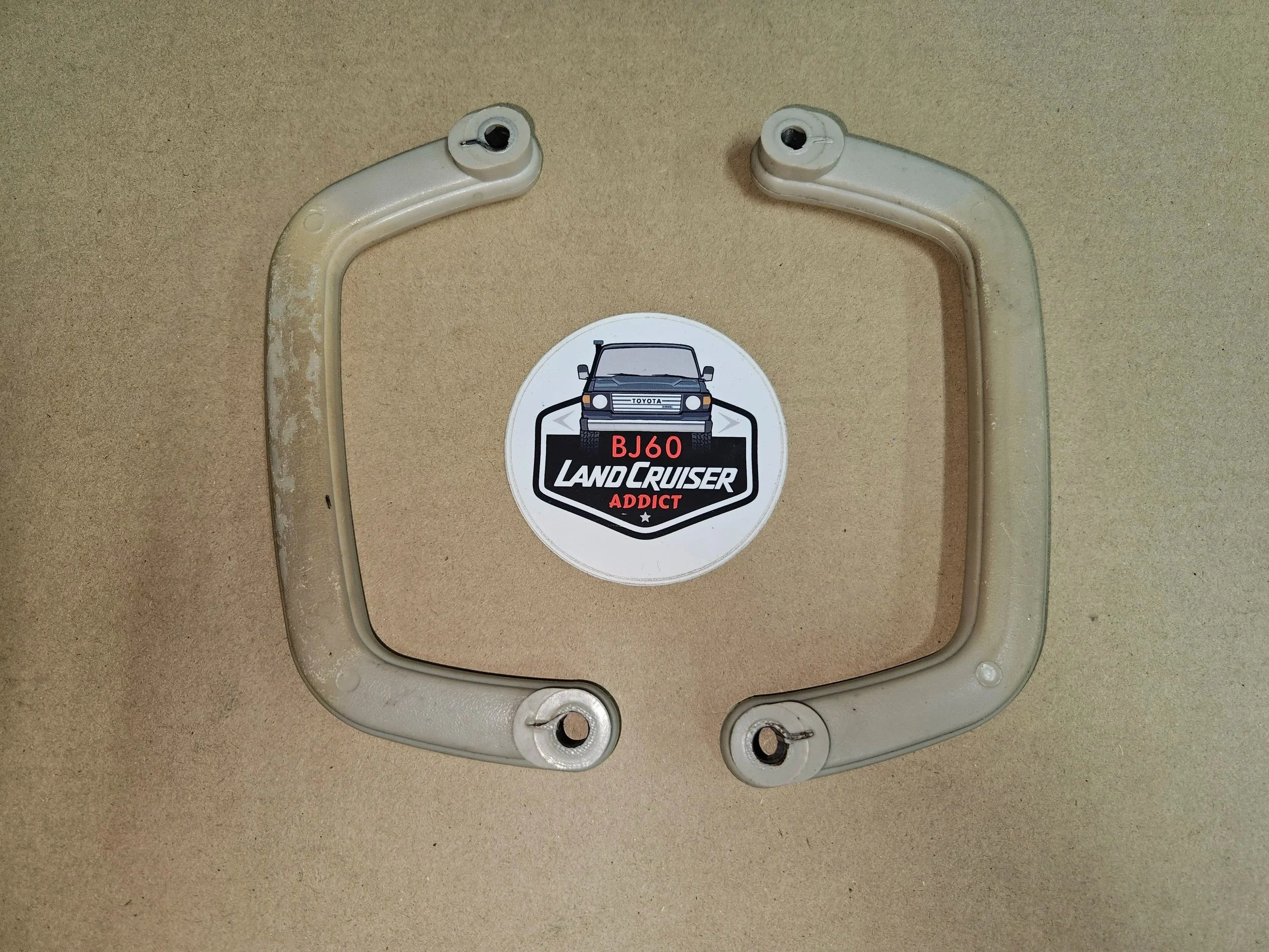 60-series Toyota Landcruiser rear door assist handles back side.