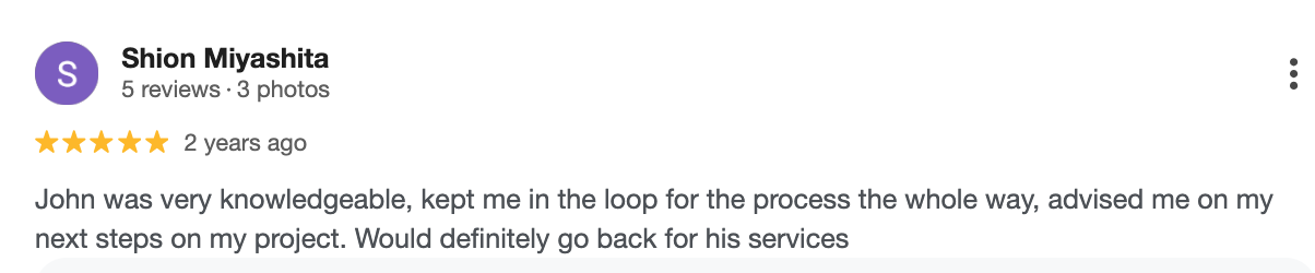 5-star Google review for rust repair work on an 80-series Toyota Landcruiser.