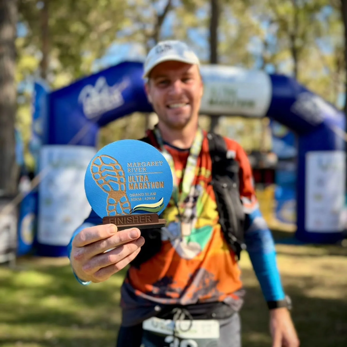 80km on Saturday.
42km on Sunday.
Backing up for a Grand Slam finish at the Margaret River Ultra Marathon is no joke. 🥵

This weekend was extra special getting to experience the event from both sides. Building these Grand Slam trophies in the worksh