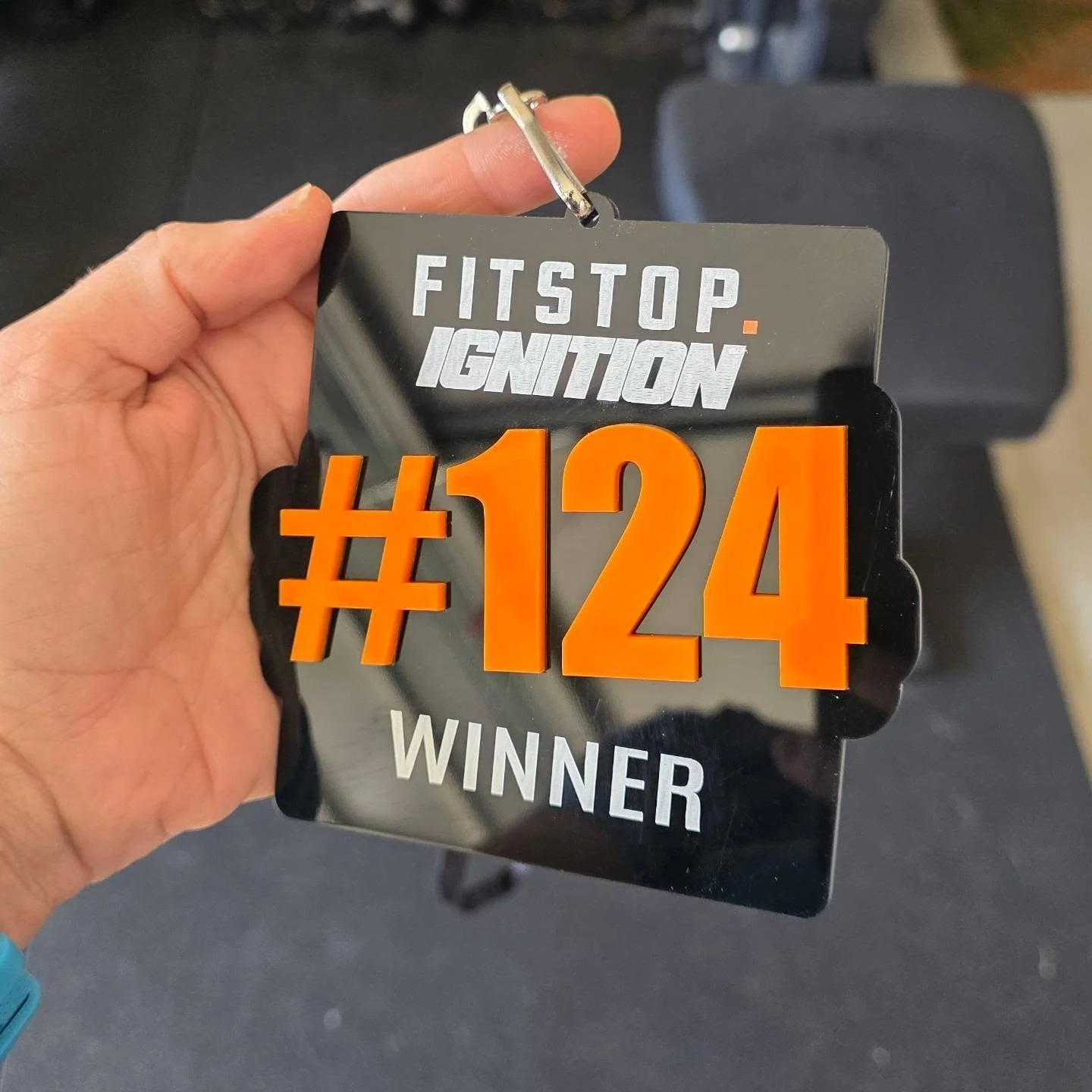 Making the medals myself does not guarantee I&rsquo;ll win one. Apparently I still have to do the bloody workout. 😂🏋️&zwj;♀️

Fresh off the workbench: custom medals for my local gym, and their upcoming Ignition challenges! 

Black acrylic, white pa