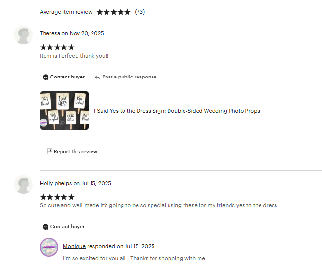 Photo of multiple double-sided wedding photo props with signs displaying messages like 'Yes to the Dress,' 'I do,' and 'Love.'