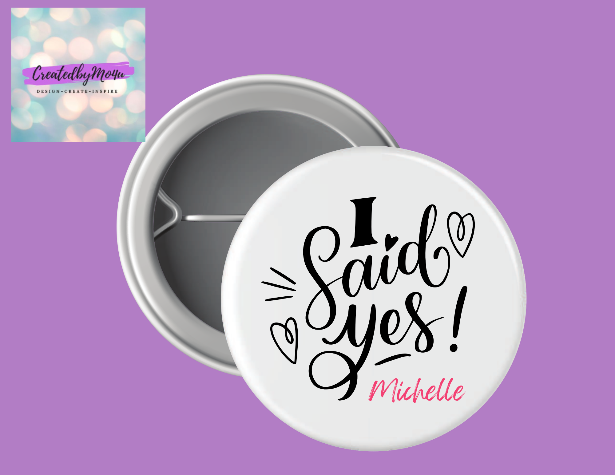 Custom Pinback Buttons: Bridal Party Favors, Custom Reunion Badges, Custom Buttons