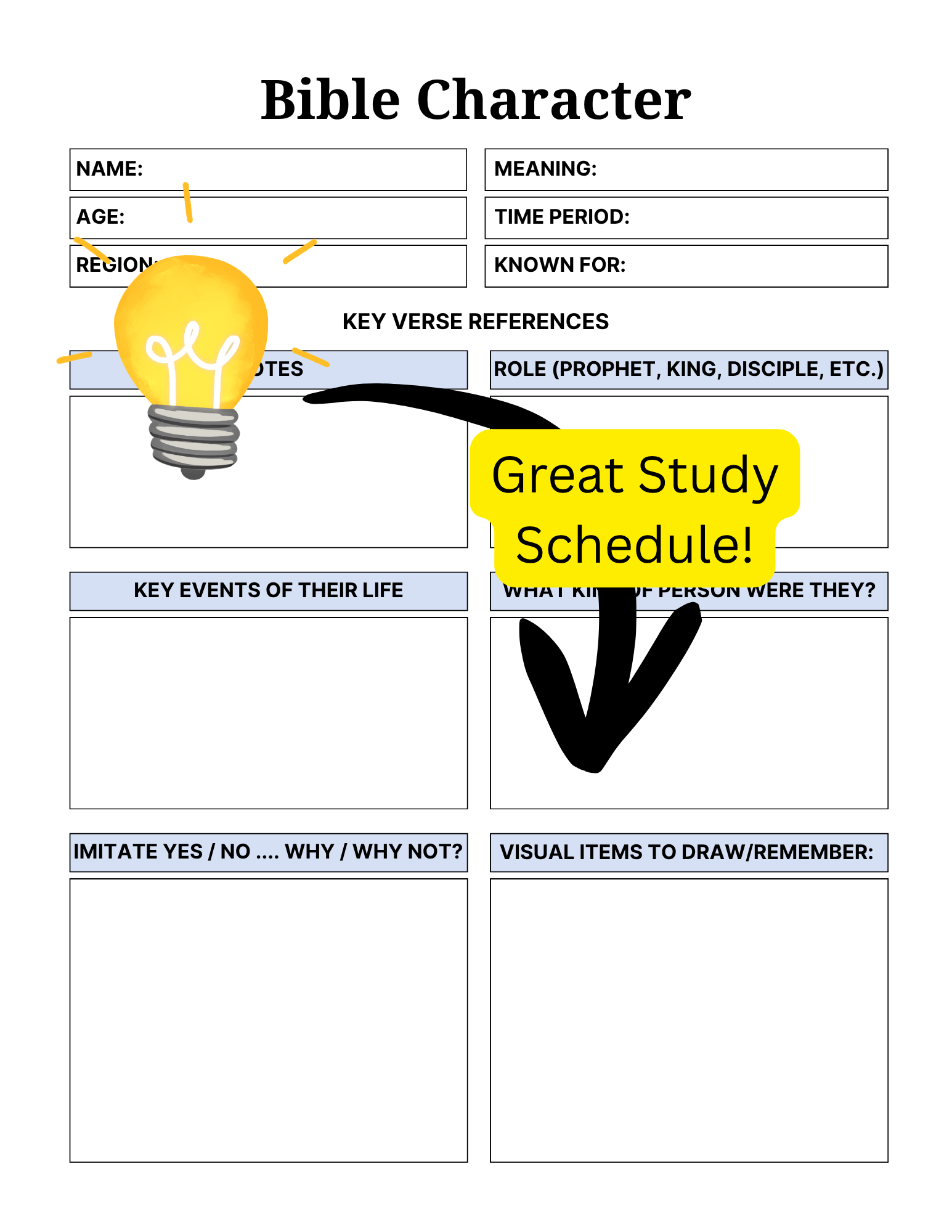 JW Bible Reading & Study Journal 💜 Theocratic Notebook | Gems | Notes | Character Study | Printable PDF