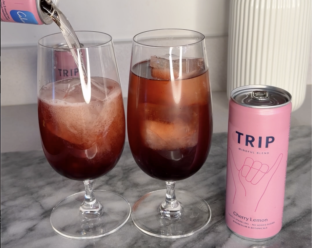 Cherry Dream Loaded Soda: A TRIP Magnesium and Botanicals Drinks Review &amp; Relaxation Recipe 🍒✨