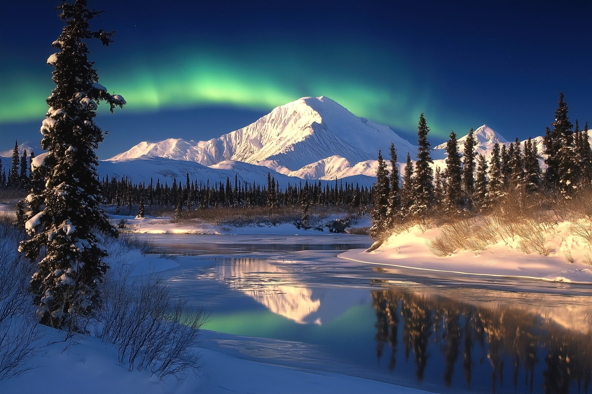 Aurora over Denali