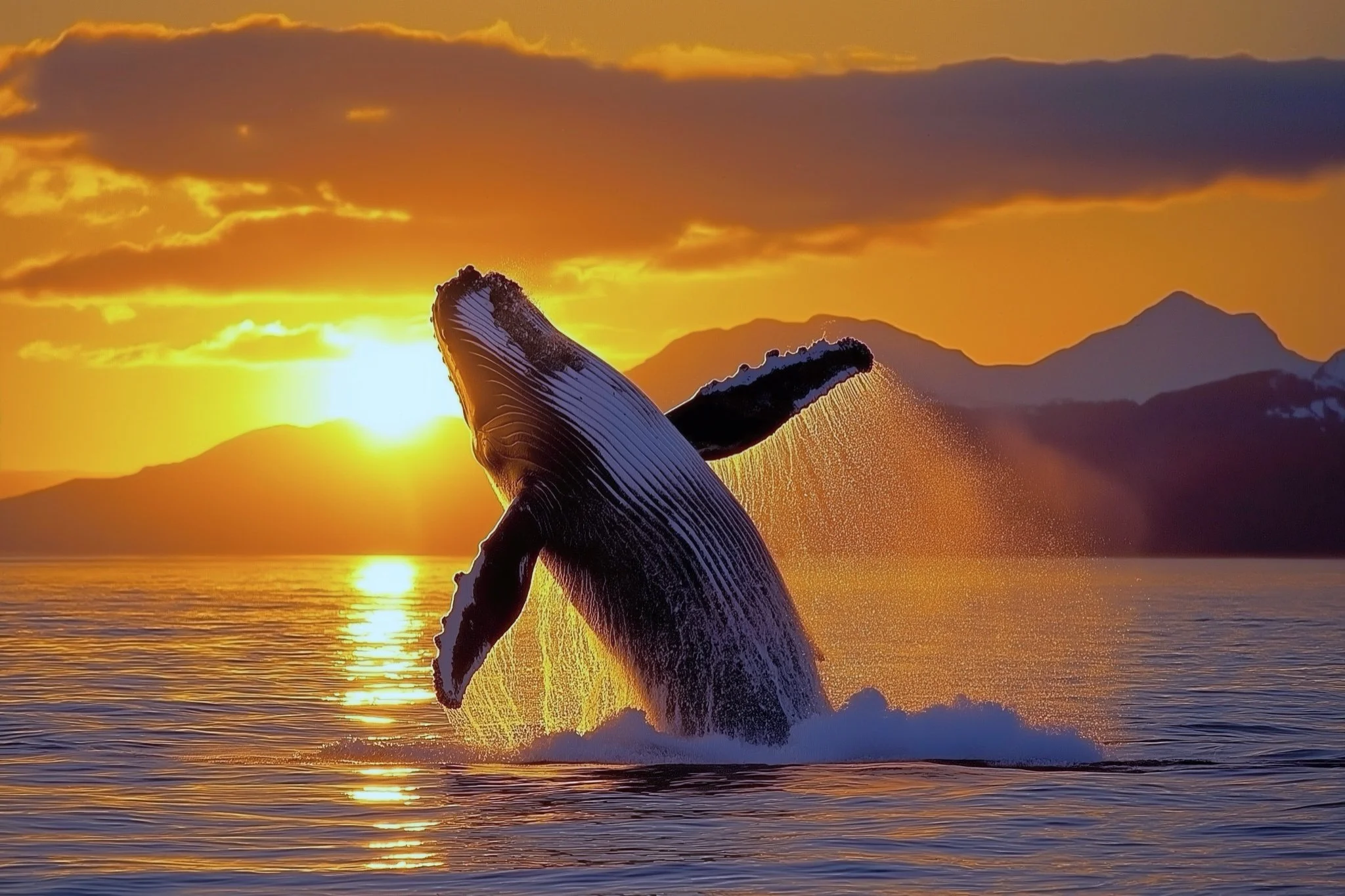 Humpback Sunset