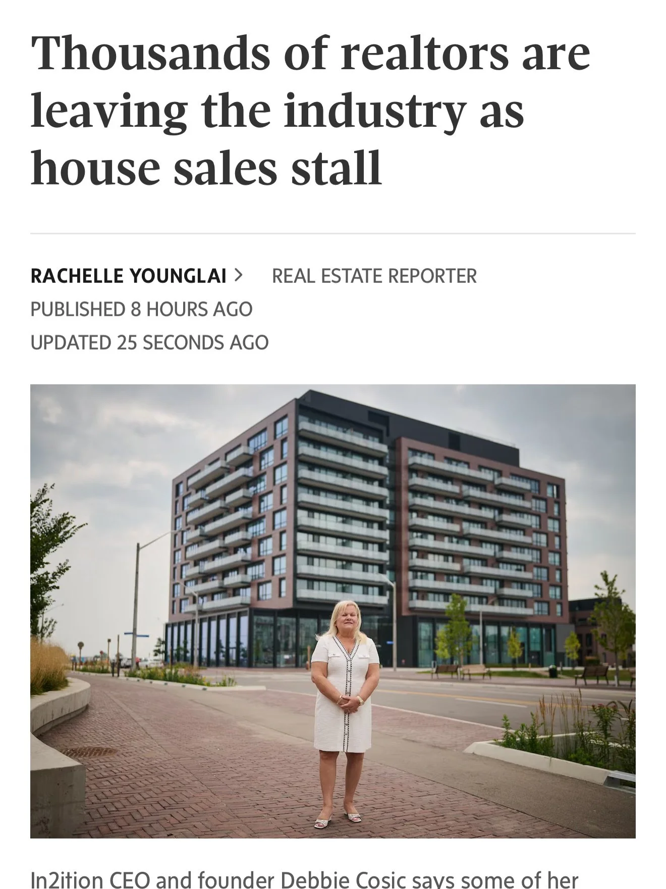 Ha! I made it into the Globe &amp; Mail! I was interviewed about my time in the Real Estate Business. Love ❤️ This! So grateful for the opportunity to speak with Rachelle Younglai.