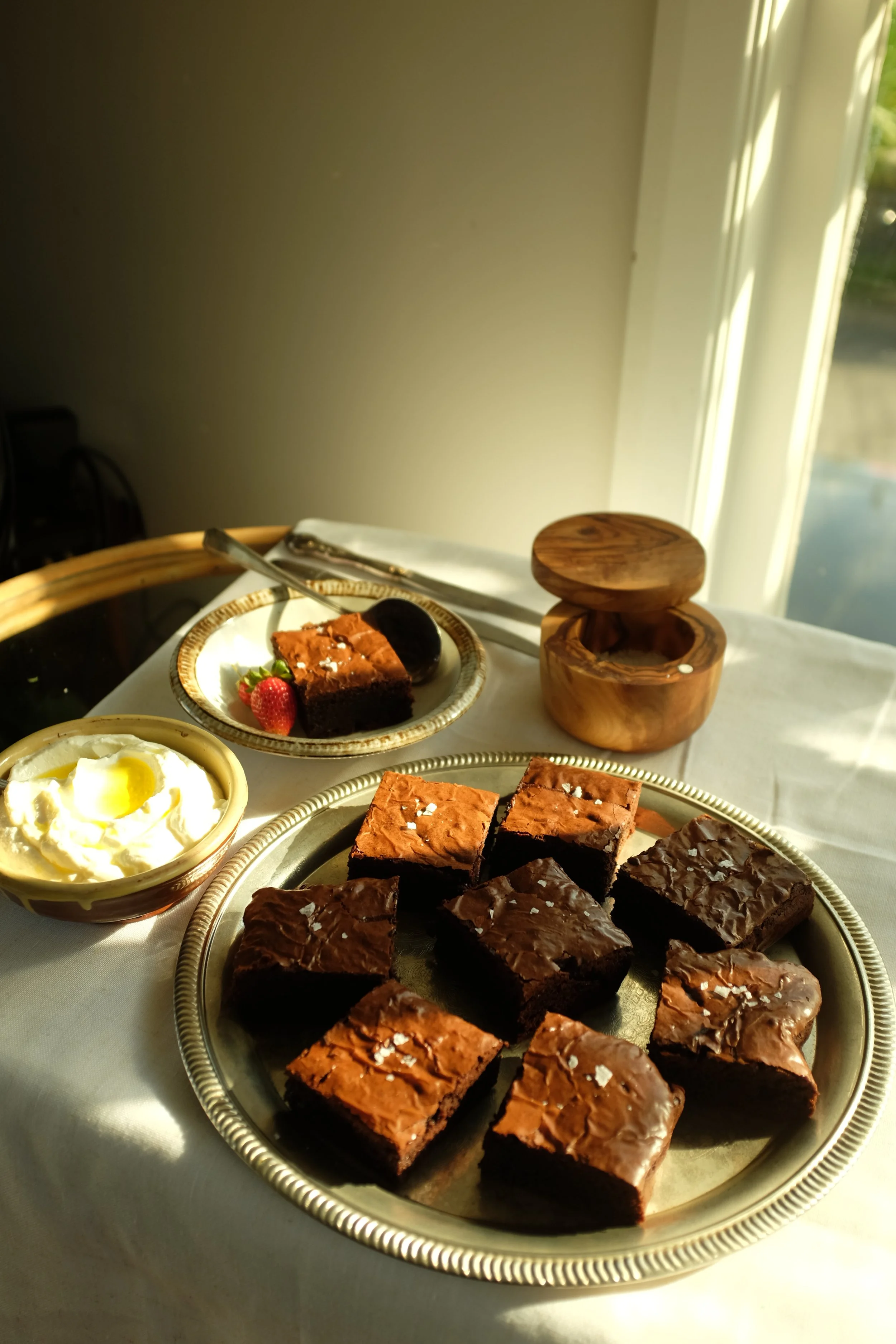 Dark Ghana & Rye Brownies