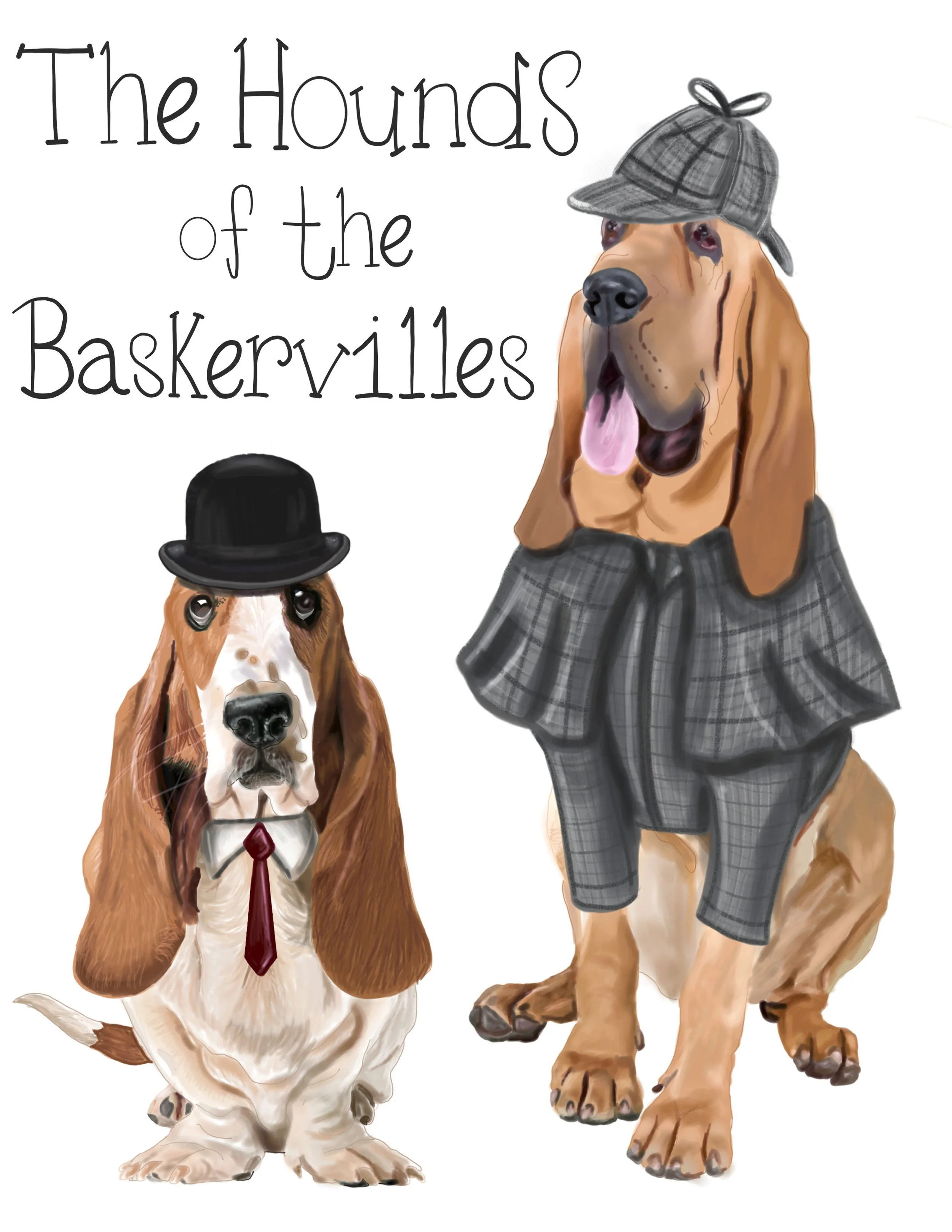 Sherlock Hound & Dog Watson: Hounds of the Baskervilles, Digital Illustration, 2020.