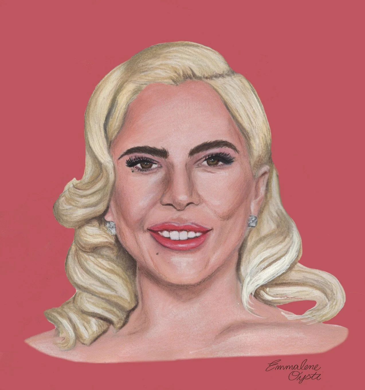 Gaga 1, "Parts of the Whole: Faces of Lady Gaga" series, Mixed Media, 2021.