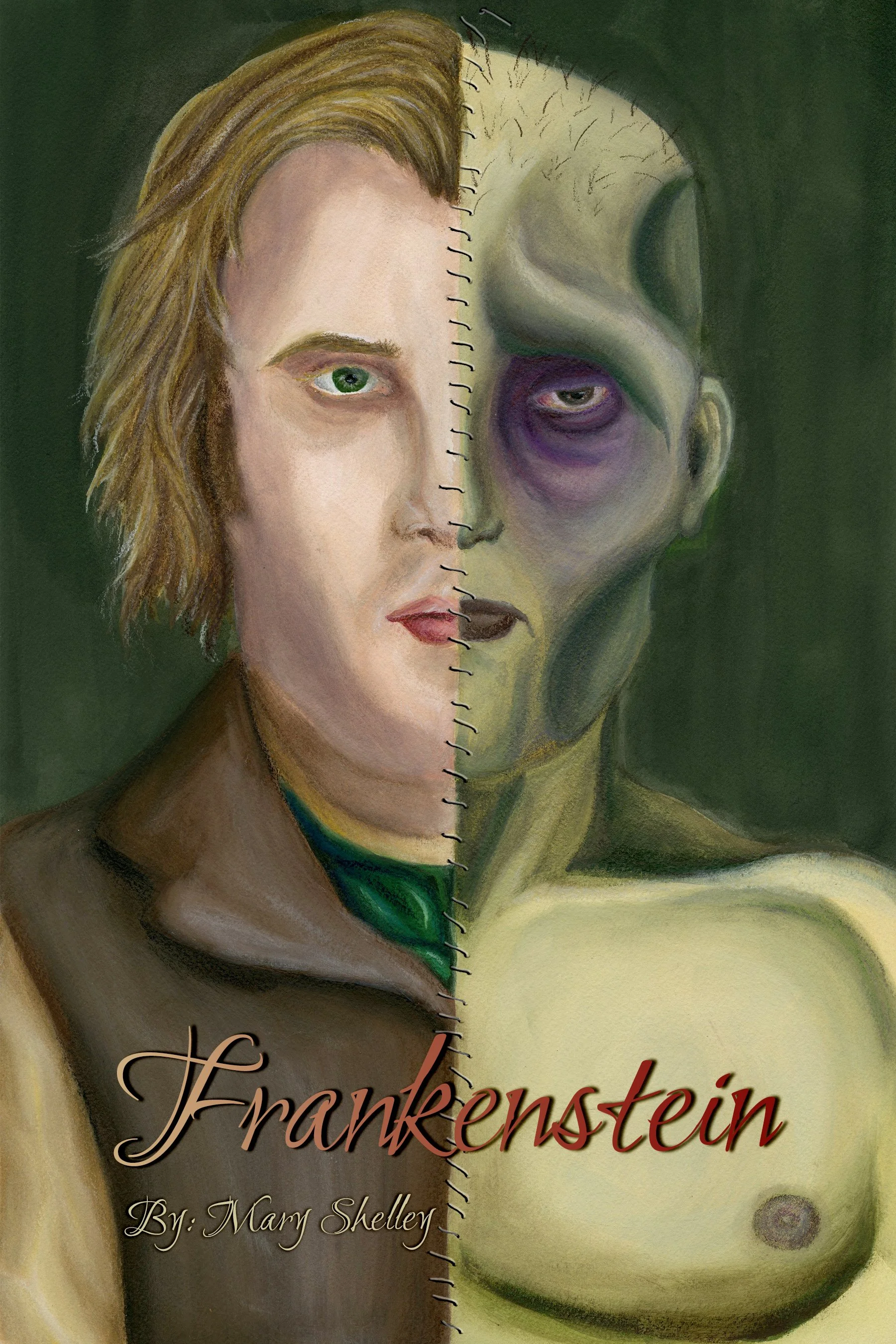 Frankenstein cover, Mixed Media, 2018.