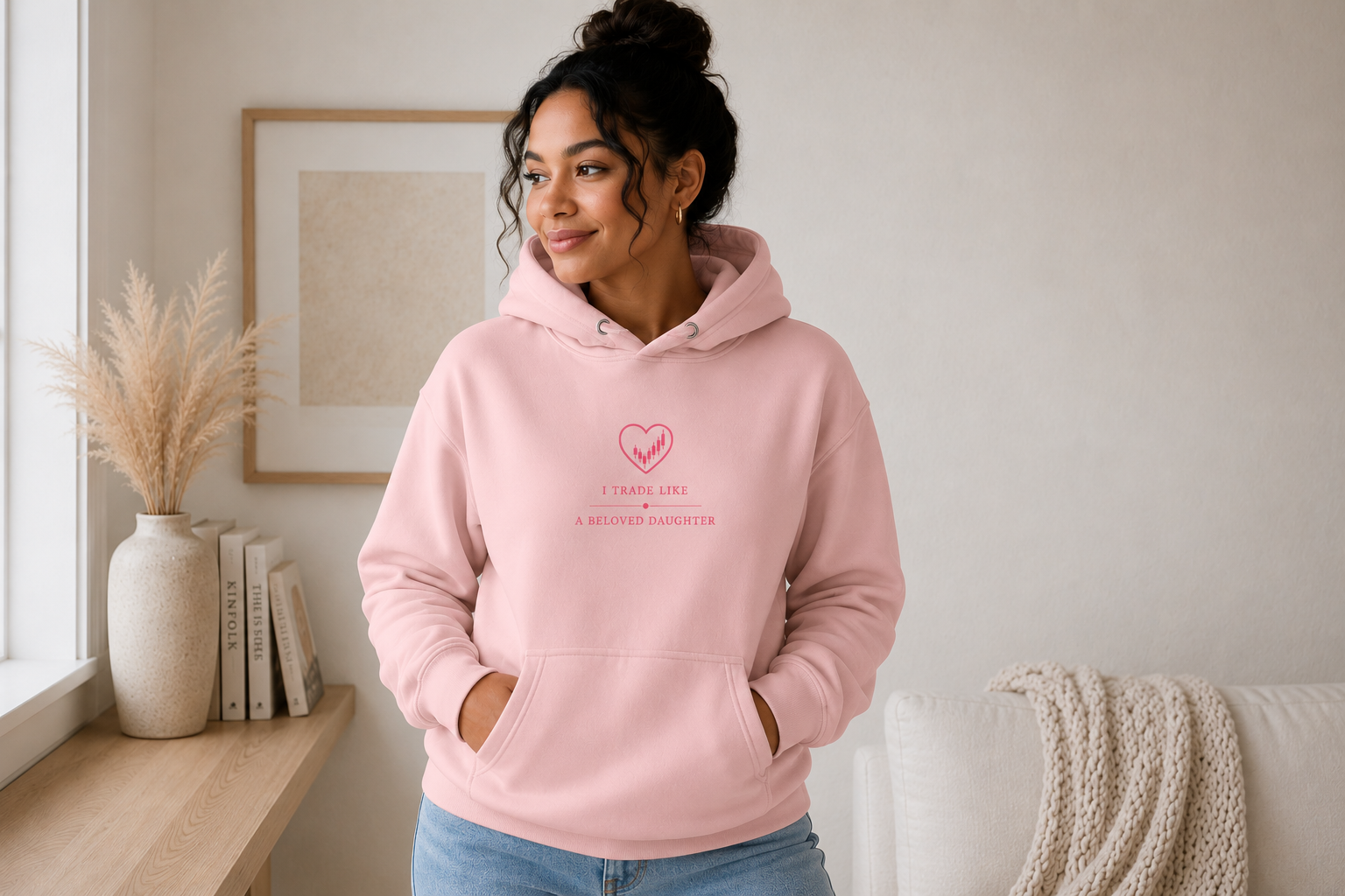 pink beloved daughter hoodie female model.png