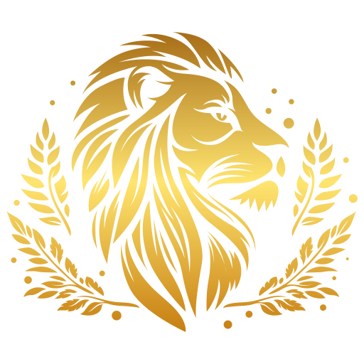 A digital illustration of a golden angel wing with a shiny, glowing effect.