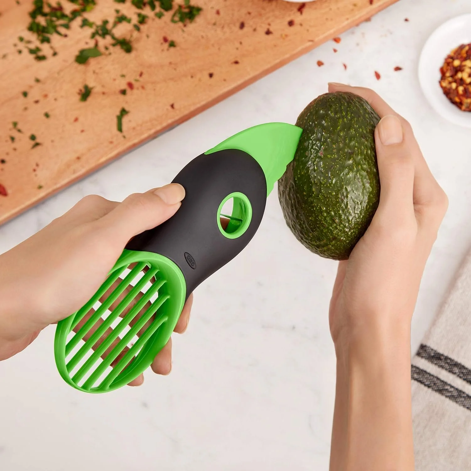 oxo 3-in-1 avocado slicer