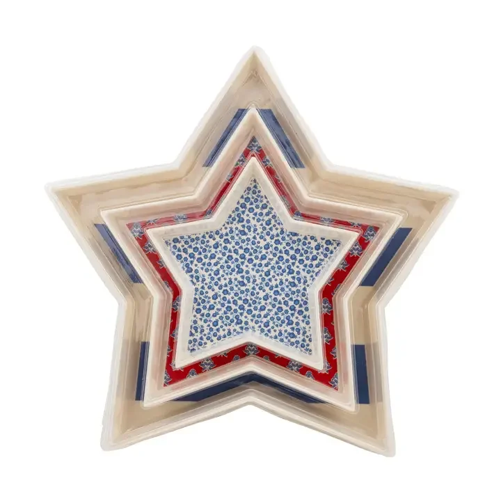 Stacking Stars Bamboo Trays
