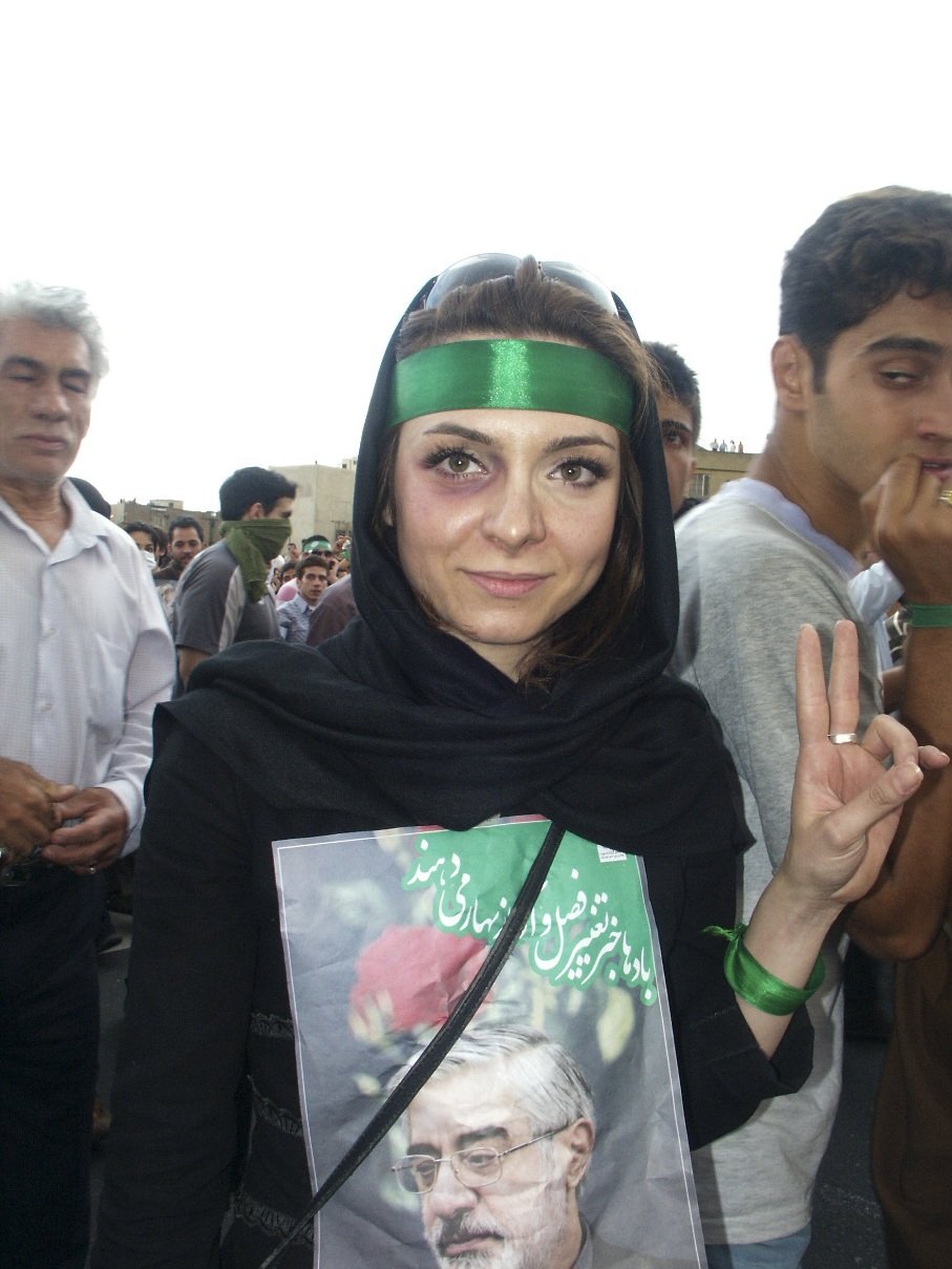 Scenes from the Iranian Green Movement protests, documenting public demonstrations in Iran — photo by Farhad Rajabali