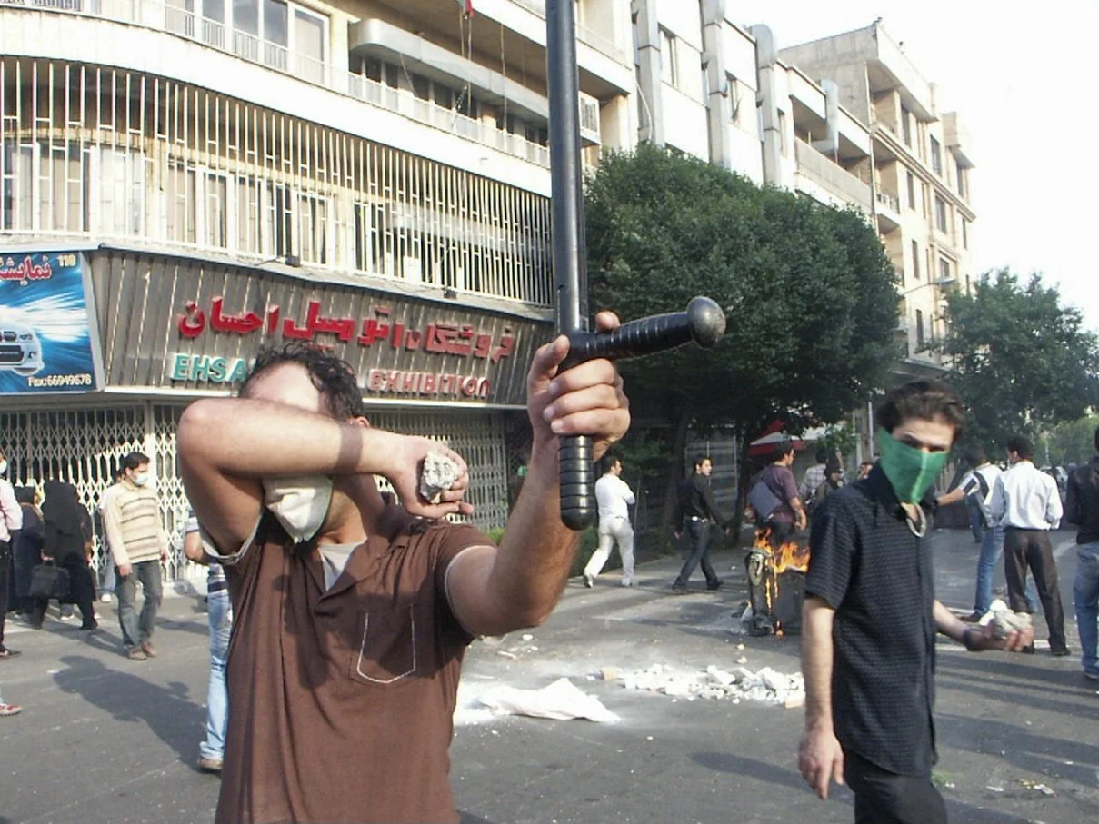 Scenes from the Iranian Green Movement protests, documenting public demonstrations in Iran — photo by Farhad Rajabali