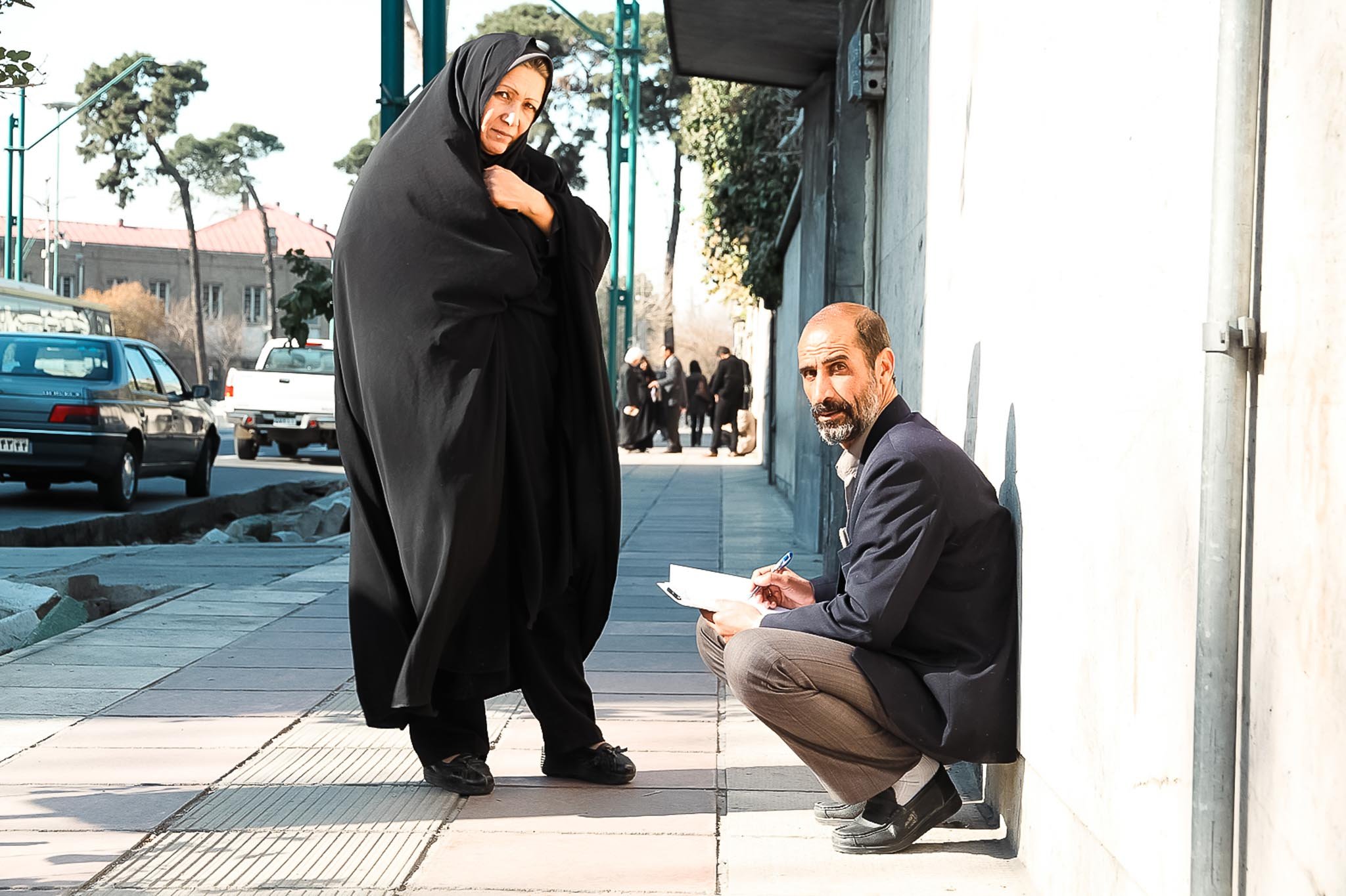 A documentary photo essay about petition writers and citizens seeking government assistance outside the Presidential Office in Tehran, Iran, photographed in December 2011. | photo by Farhad Rajabali