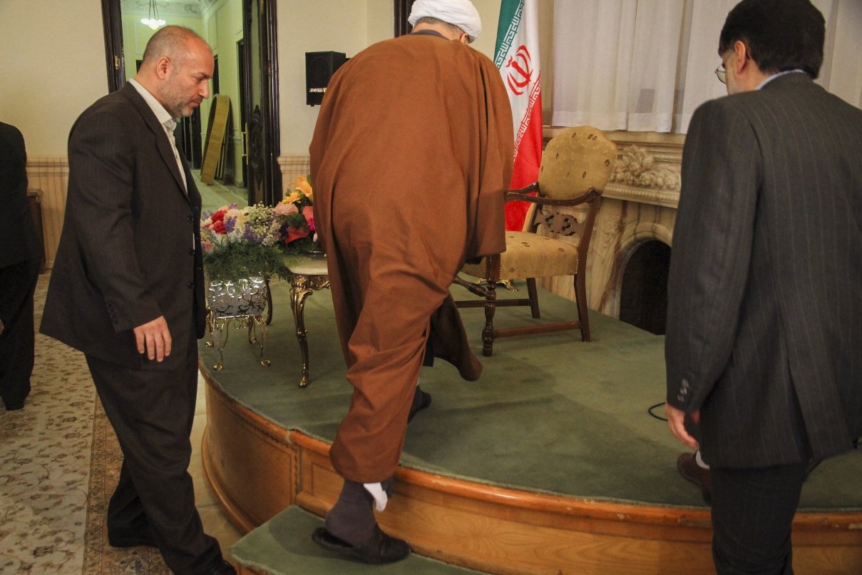 Akbar Hashemi Rafsanjani at the Expediency Discernment Council — Tehran, Iran, 17 October 2011

Akbar Hashemi Rafsanjani, then Chairman of Iran’s Expediency Discernment Council, steps onto the stage inside the council building in Tehran as two securi
