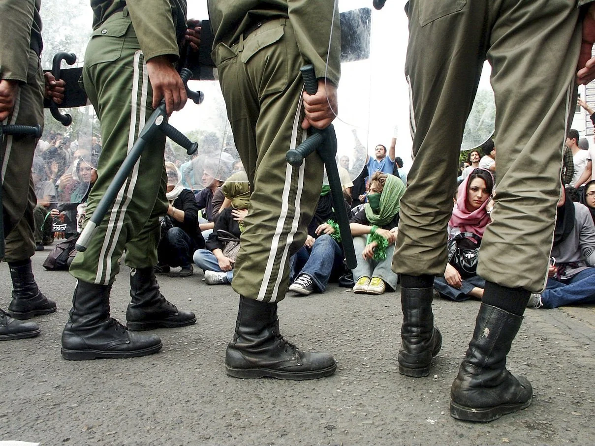 Scenes from the Iranian Green Movement protests, documenting public demonstrations in Iran — photo by Farhad Rajabali