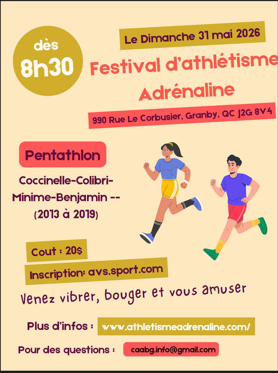 Festival d'athlétisme Adrénaline extérieur