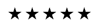 Five black star ratings in a row