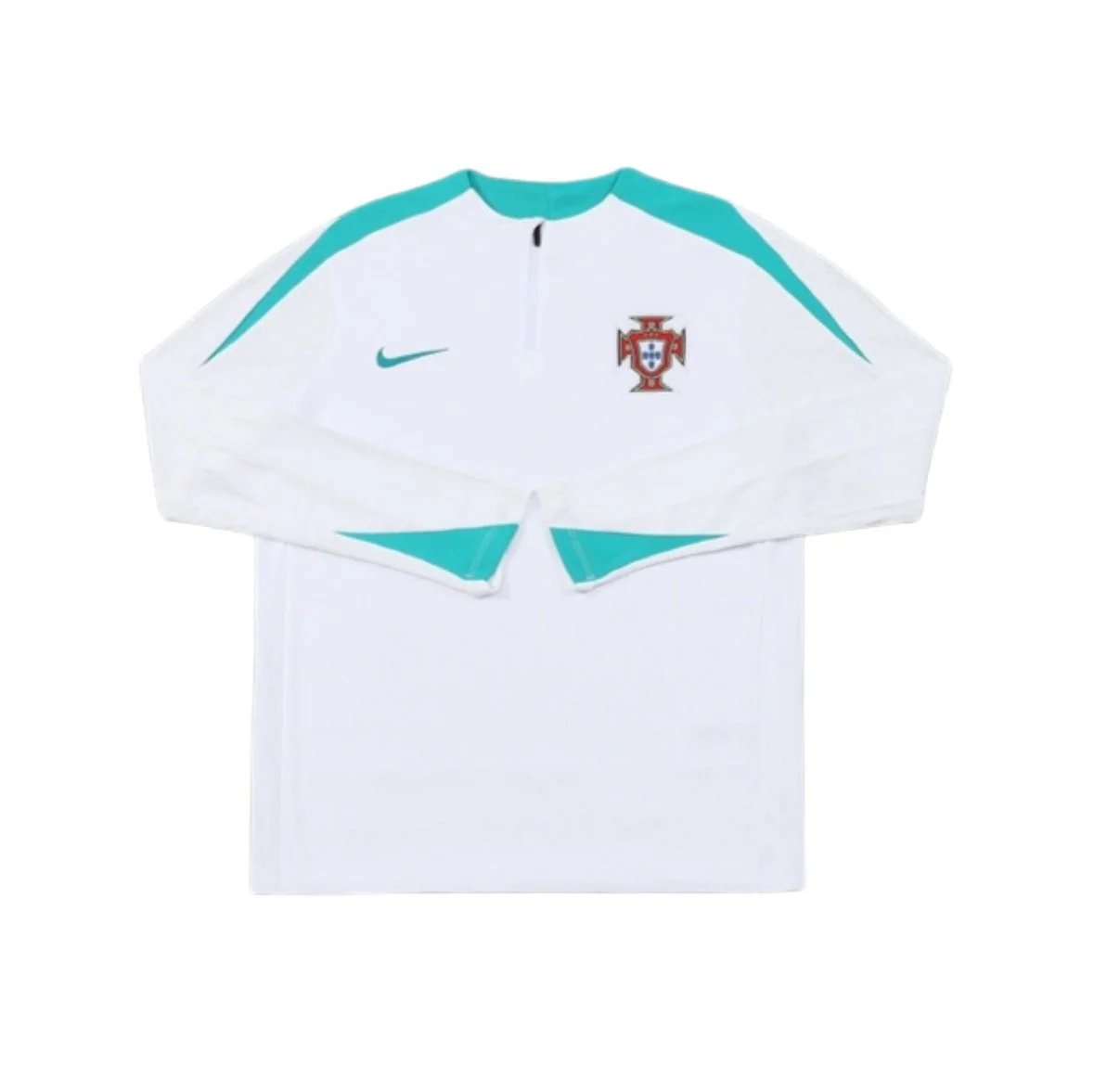 White/Green Portugal Nike Quarterzip Top
