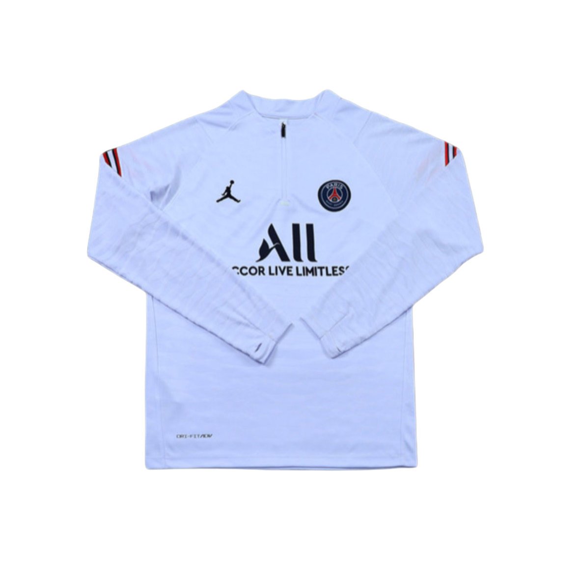 White/Red PSG Jordan Quarterzip Top