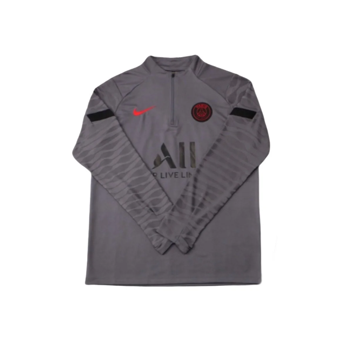 Light Grey/Red PSG Quarterzip Top