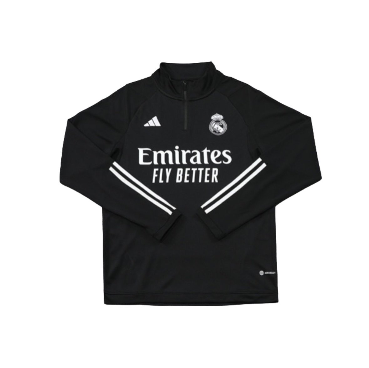 Black/White Real Madrid Quarterzip Top