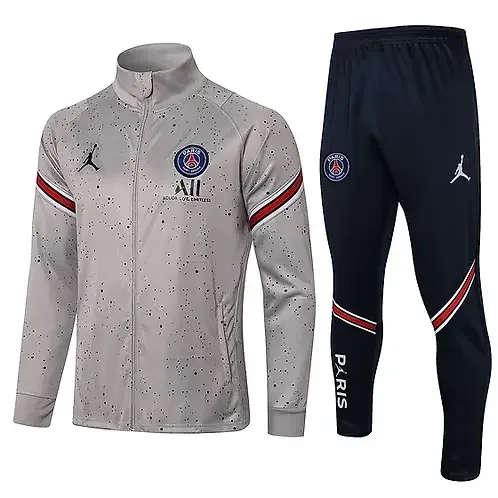 White/Spotted Blue Full Zip PSG Tracksuit Kit