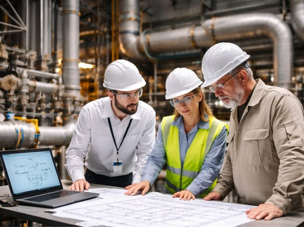 Pipeline integrity management services (Pimsquest) team at an oil and gas facility in Oman