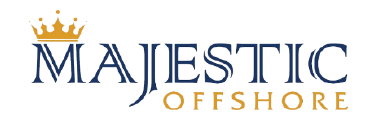 Majestic Offshore logo with a gold crown above the text
