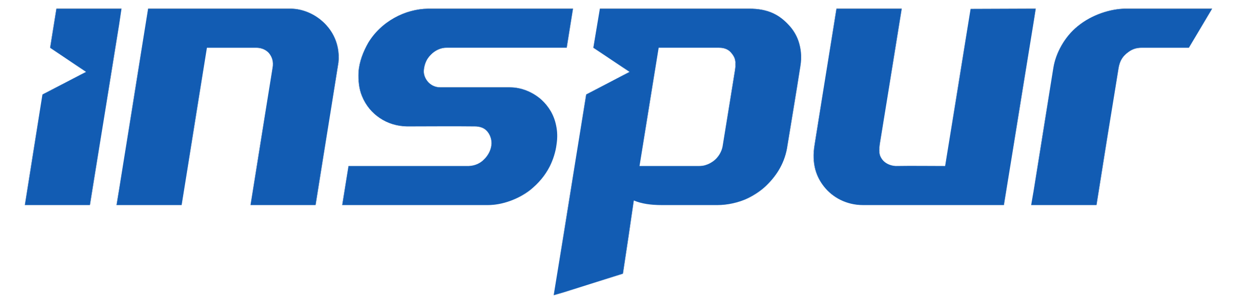 Blue logo of the company 'Inspira' on a black background.