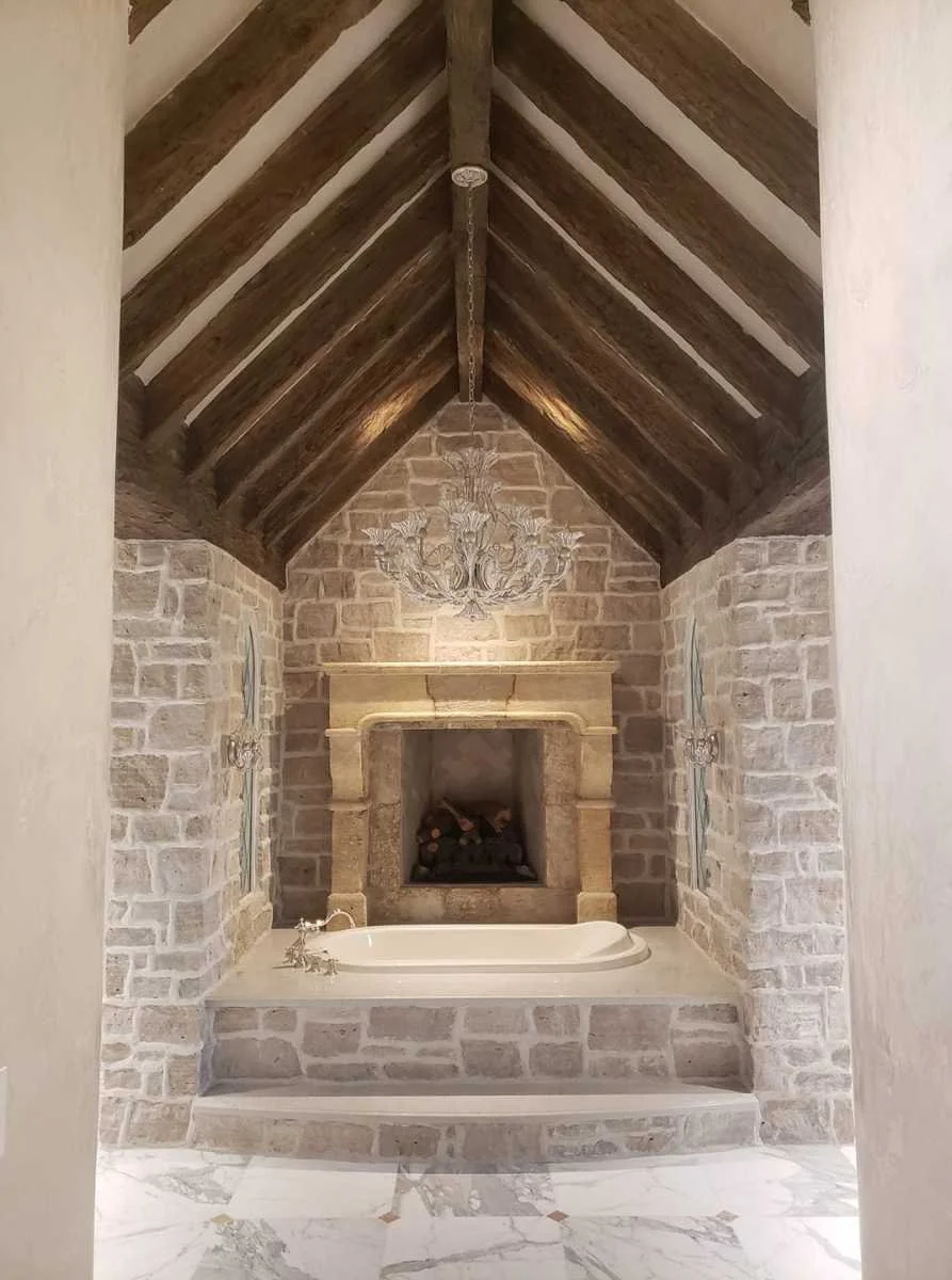 Distressed beams in master bathroom.jpg