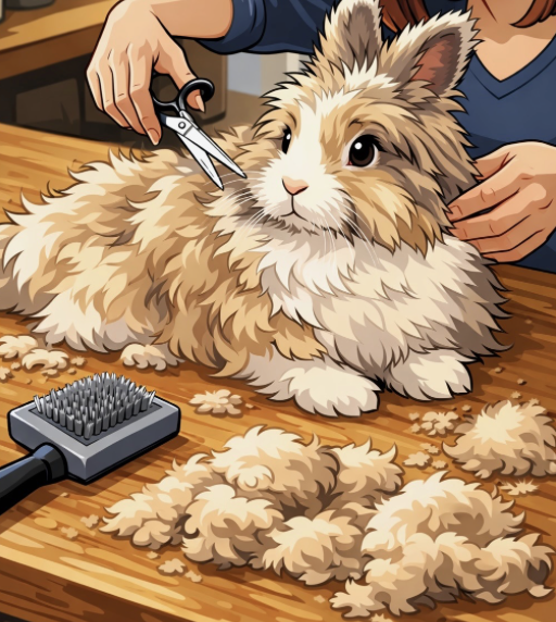 Bunny Grooming (de-matting special)